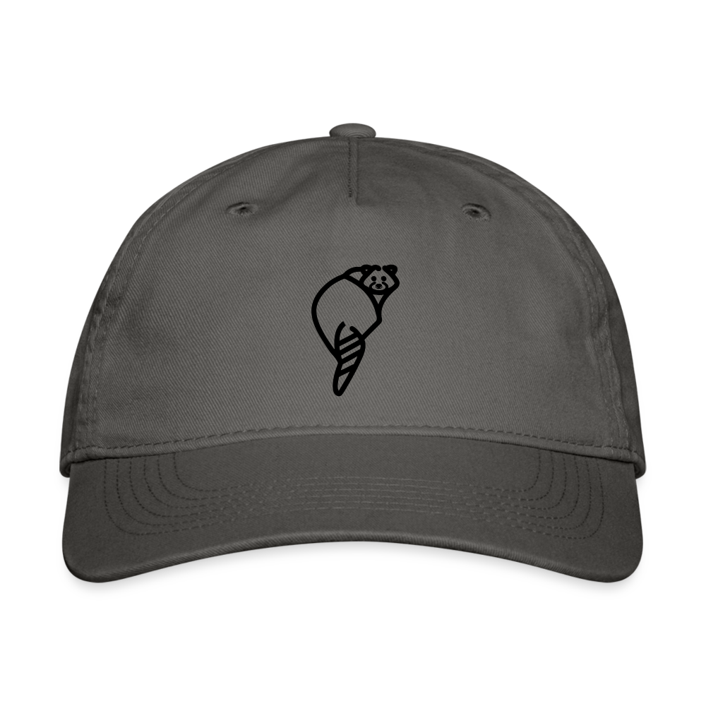 Raccoonsocks Baseball Cap Black Logo - charcoal