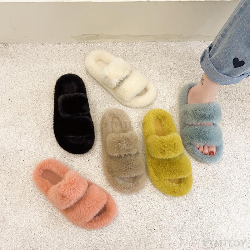 Faux Fur Slippers