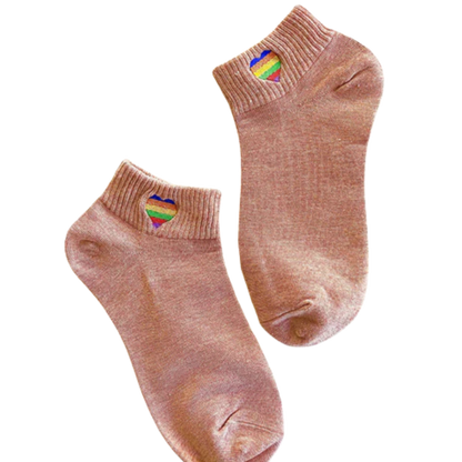 Rainbow Heart Socks