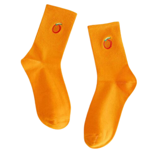 Fruit Embroidered Socks