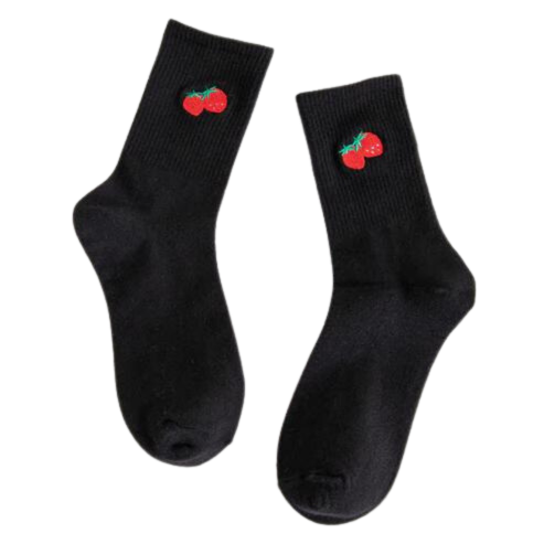 Fruit Embroidered Socks