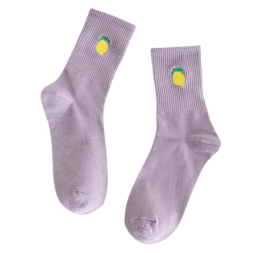 Fruit Embroidered Socks