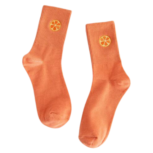Fruit Embroidered Socks