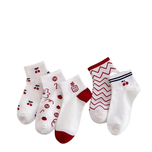 Cherry Socks (5 pairs)