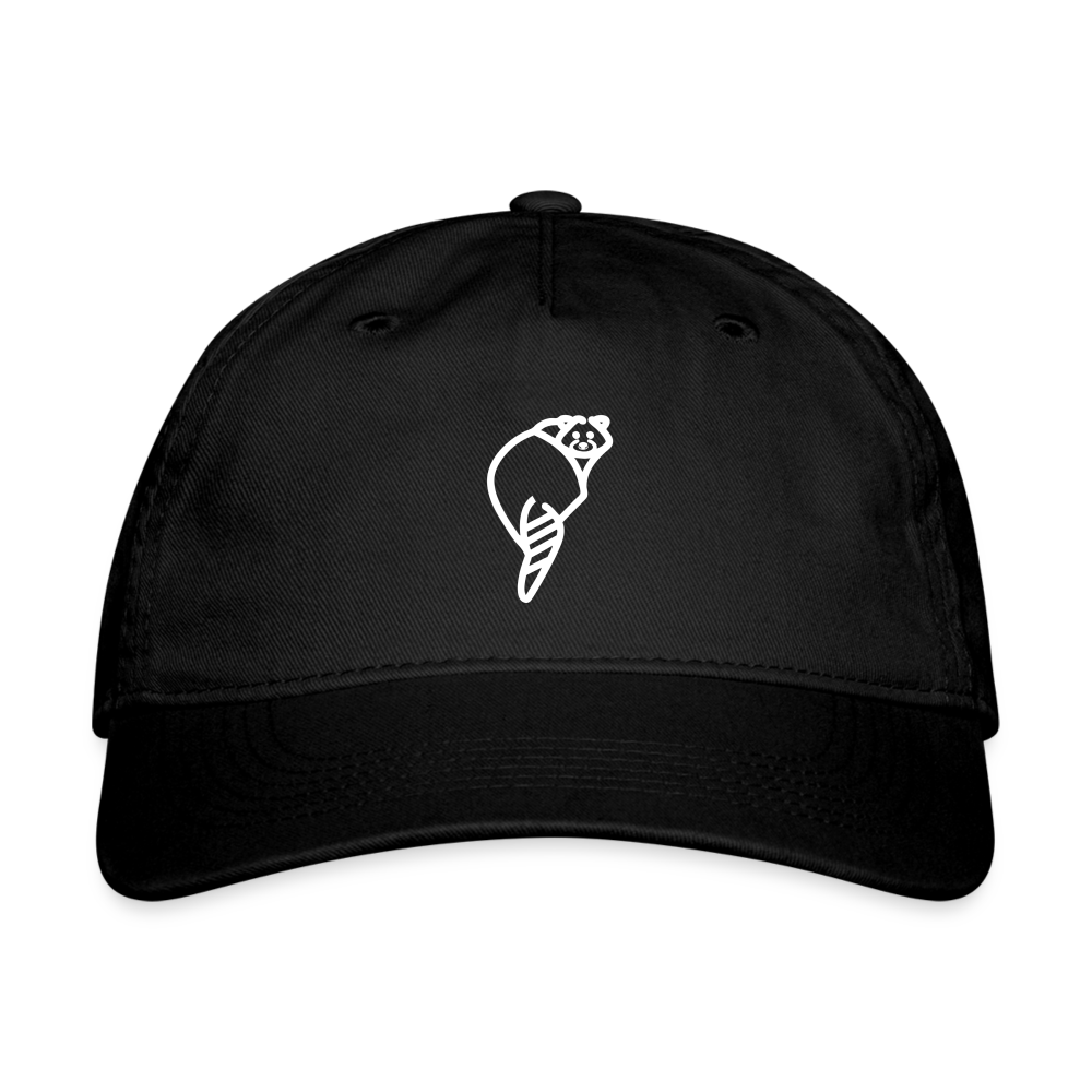 Raccoonsocks Baseball Cap White Logo - black