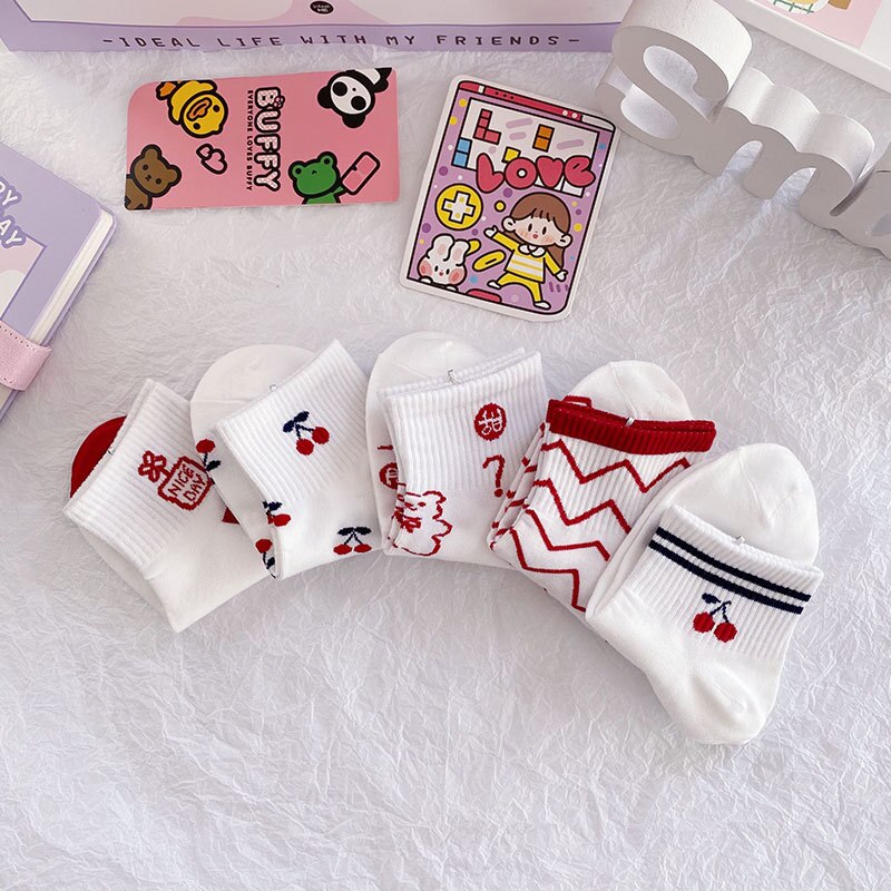 Cherry Socks (5 pairs)